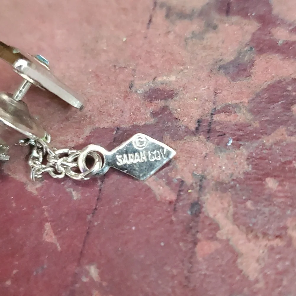 Vintage Sarah Coventry Tie Tack Pin Square Aquamarine DZ667